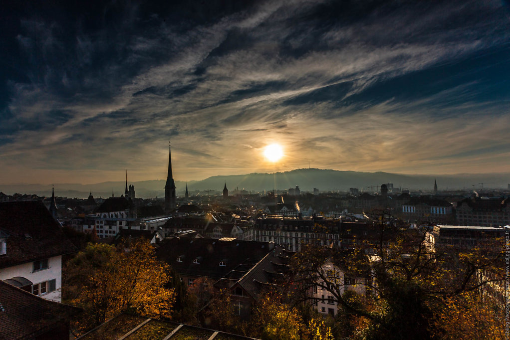 Sunset over Zurich